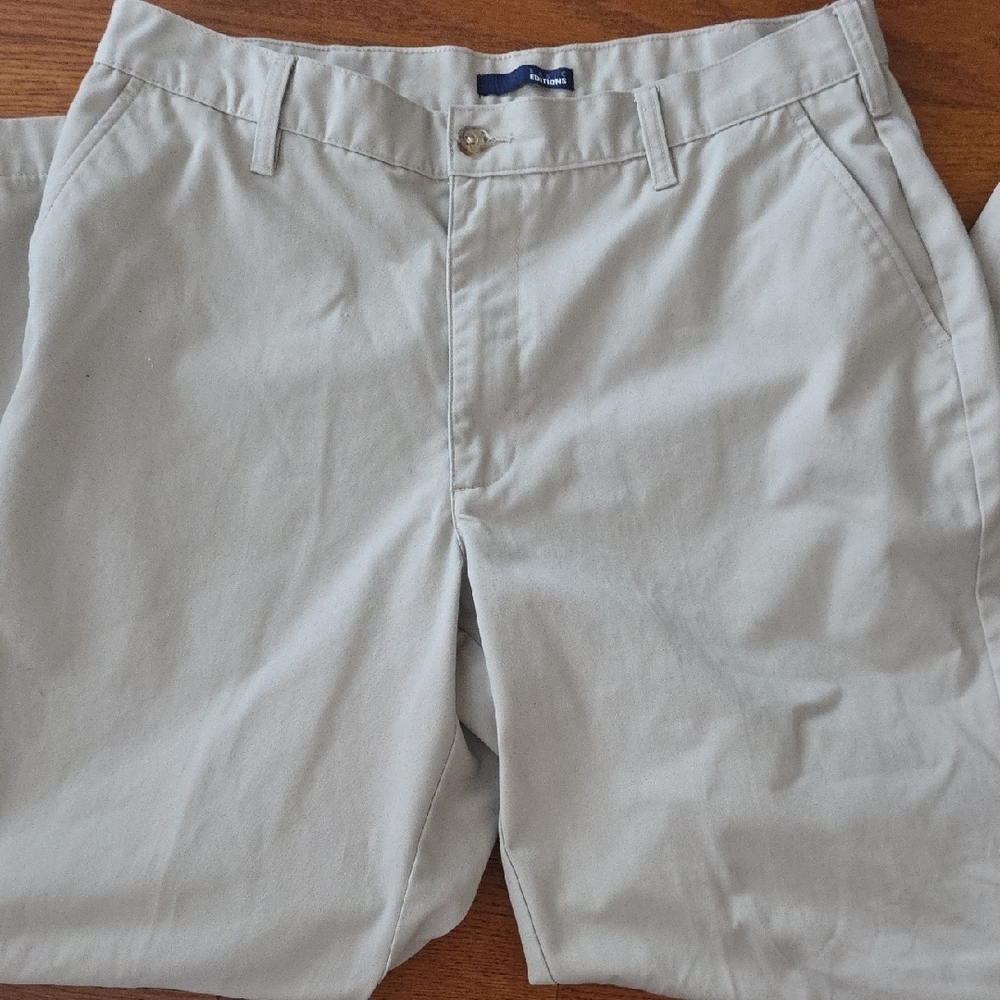 Basic Editions Tan Chinos Classic Style - Picture 3 of 4